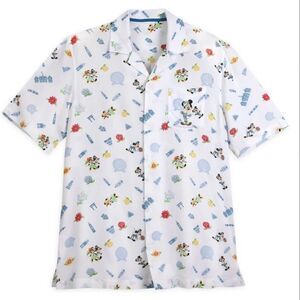 Disney Parks Epcot Mickey Minnie Spaceship Earth Flower & Garden shirt Large